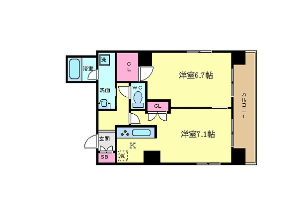 アスヴェル京都七条通の物件間取画像